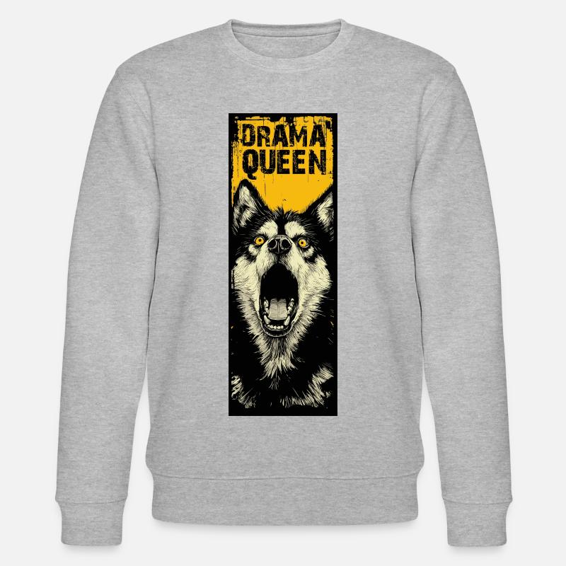Husky mit Attitude - Stanley/Stella Unisex Bio-Sweatshirt CHANGER  - Grau meliert