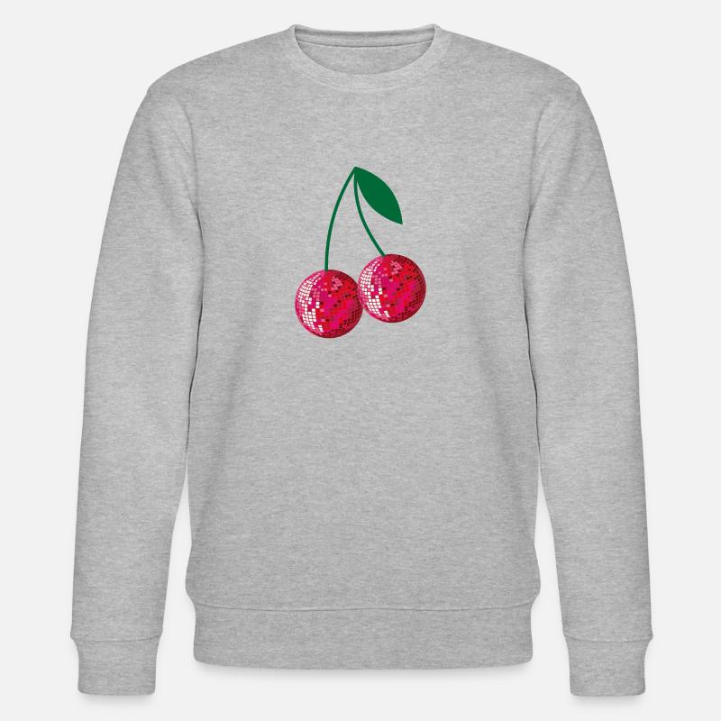 Disco-Kirschen - Stanley/Stella Unisex Bio-Sweatshirt CHANGER  - Grau meliert