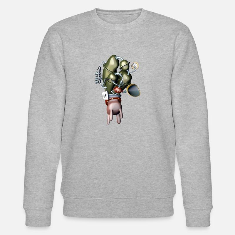 Milk dispenser - Milchspender - Brustpumpe - Stanley/Stella Unisex Bio-Sweatshirt CHANGER  - Grau meliert