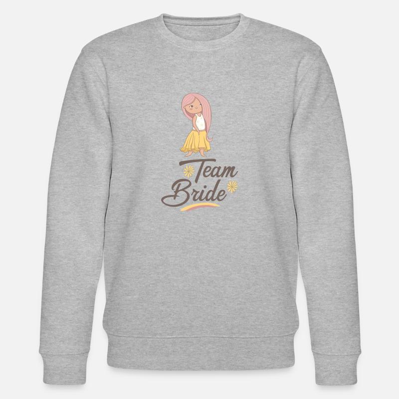Team Bride - Stanley/Stella Unisex Bio-Sweatshirt CHANGER  - Grau meliert