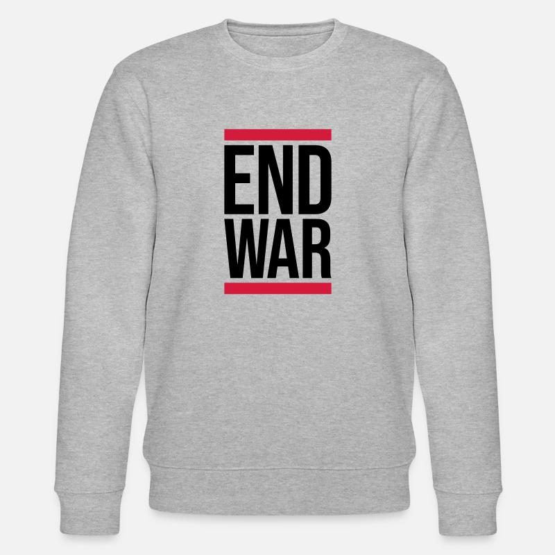 End War Stop - Stanley/Stella Unisex Bio-Sweatshirt CHANGER  - Grau meliert