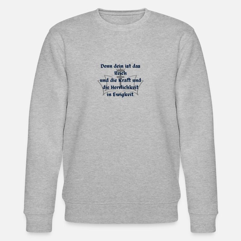 Das Vaterunser - Stanley/Stella Unisex Bio-Sweatshirt CHANGER  - Grau meliert