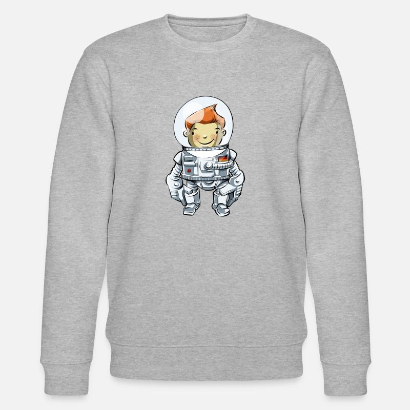 Junger Astronaut - Stanley/Stella Unisex Bio-Sweatshirt CHANGER  - Grau meliert