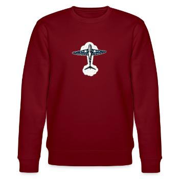 Blueglider38x38 - Stanley/Stella CHANGER Unisex Organic Sweatshirt - burgundy - Front - Nik (191cm) & Marisol (170cm)