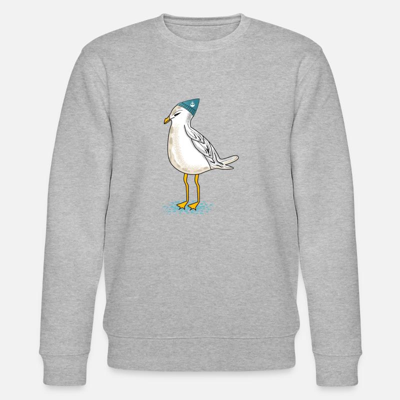 Möwe an der Küste - Stanley/Stella Unisex Bio-Sweatshirt CHANGER  - Grau meliert