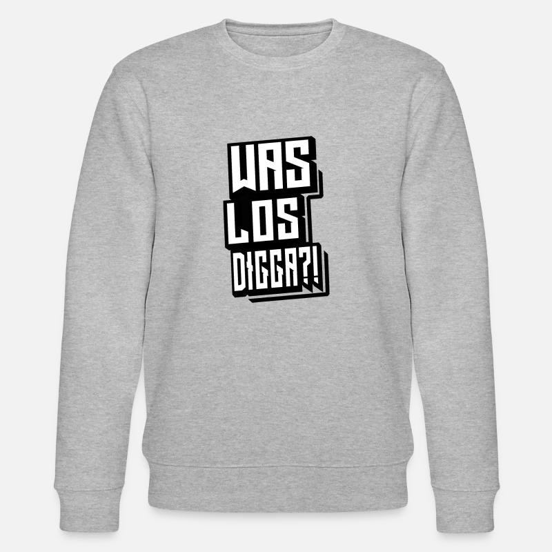 Was los Digga - Stanley/Stella Unisex Bio-Sweatshirt CHANGER - Grau meliert