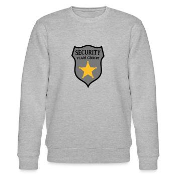 Team Bräutigam JGA Junggesellenabschied - Stanley/Stella Unisex Bio-Sweatshirt CHANGER  - Grau meliert - Vorne - Nik (191cm) & Marisol (170cm)