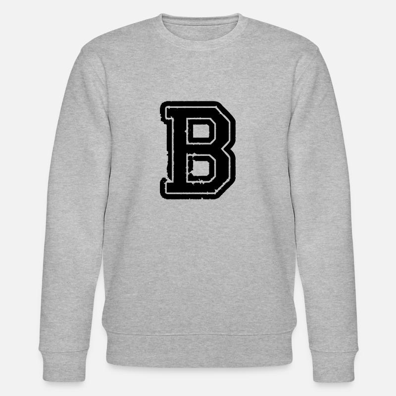 Lettre B - Sweat bio CHANGER Stanley/Stella Unisexe - gris chiné