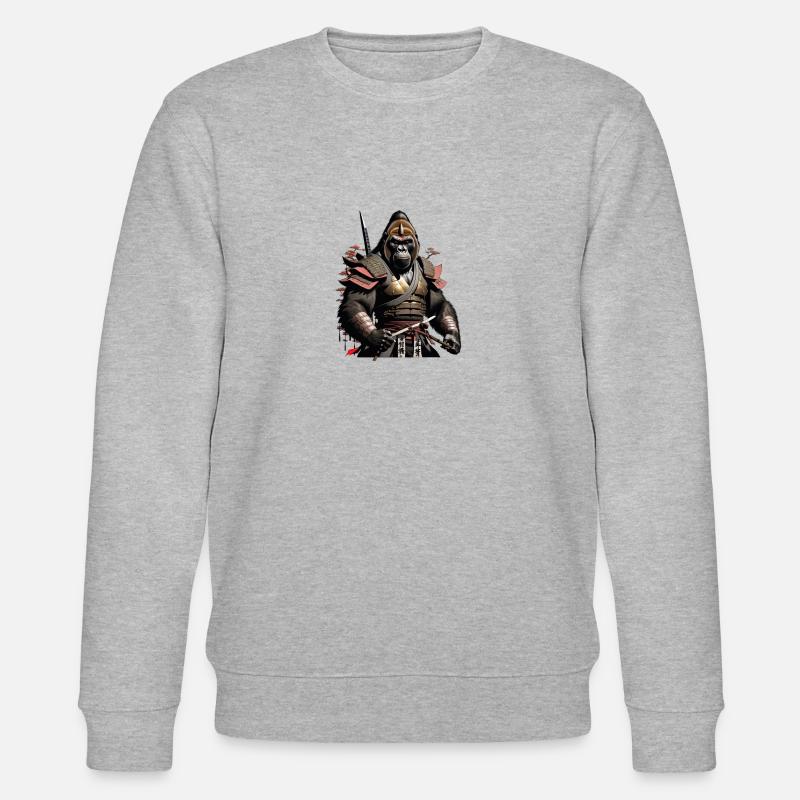 The Ninja Gorilla - Stanley/Stella Unisex Bio-Sweatshirt CHANGER  - Grau meliert