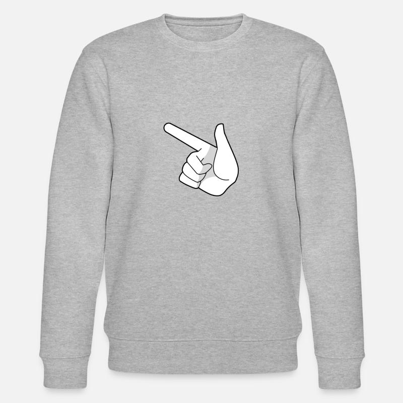 Finger links - Stanley/Stella Unisex Bio-Sweatshirt CHANGER  - Grau meliert