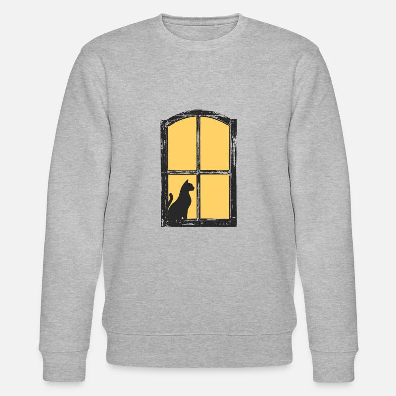Katze - Stanley/Stella Unisex Bio-Sweatshirt CHANGER  - Grau meliert