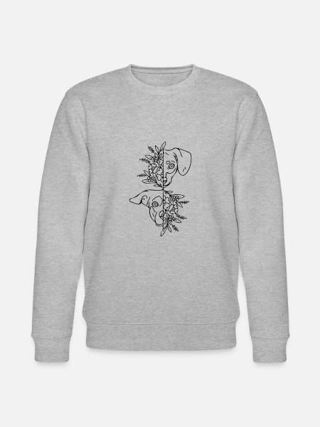 deux chiens - Sweat bio CHANGER Stanley/Stella Unisexe - gris chiné