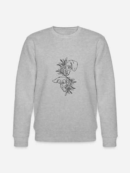2 Hunde - Stanley/Stella Unisex Bio-Sweatshirt CHANGER  - Grau meliert