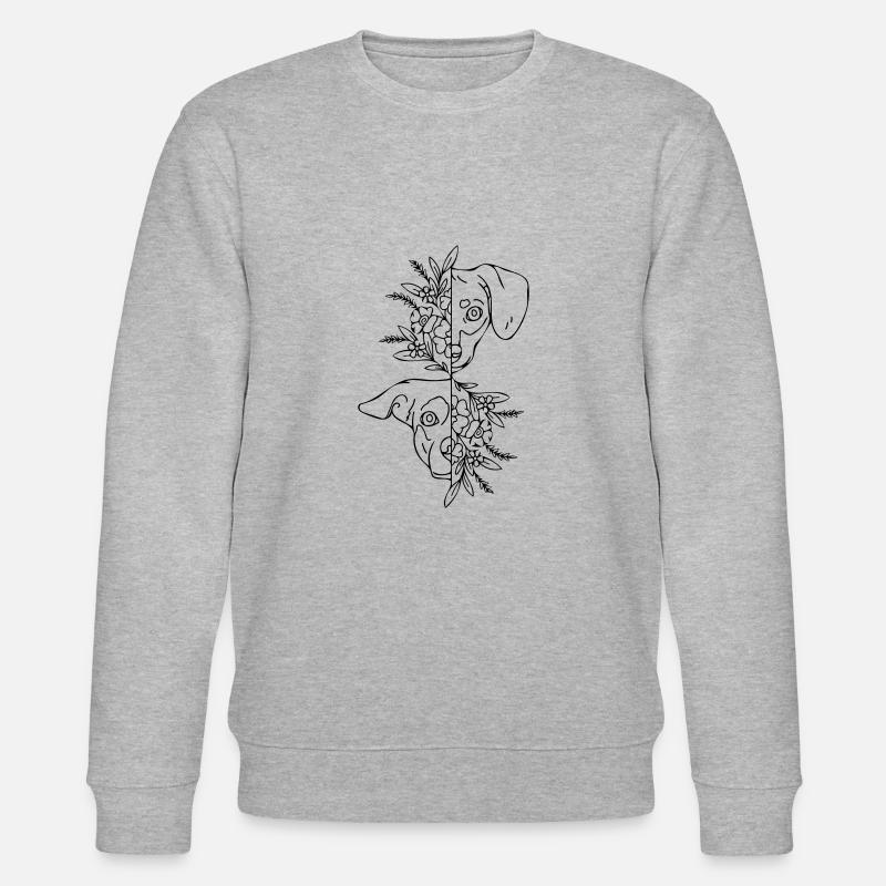 2 Hunde - Stanley/Stella Unisex Bio-Sweatshirt CHANGER  - Grau meliert