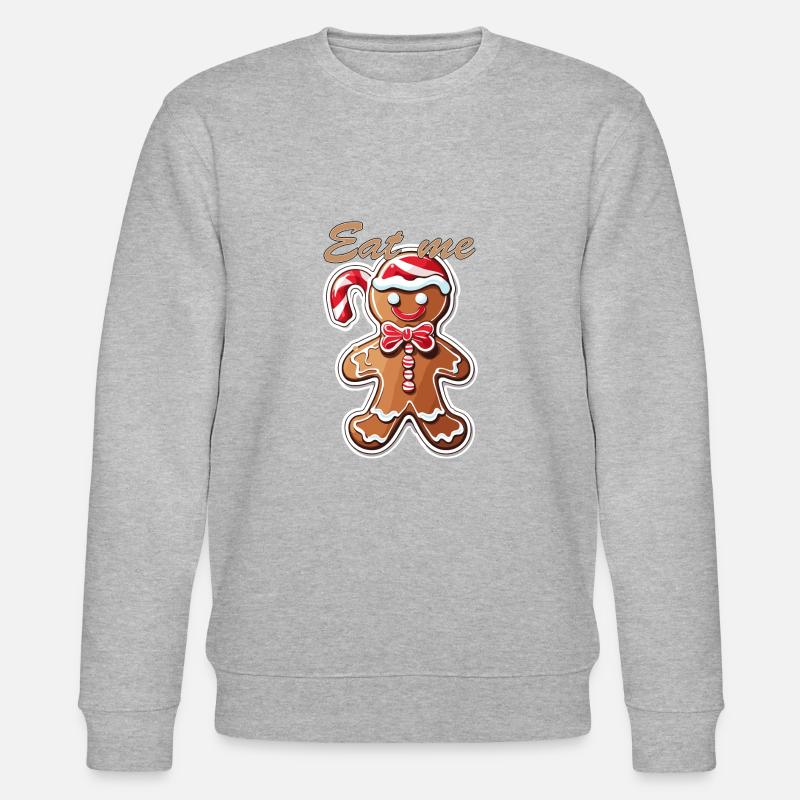 Lebkuchenmann / Weihnachten / Weihnachtsmann - Stanley/Stella Unisex Bio-Sweatshirt CHANGER  - Grau meliert