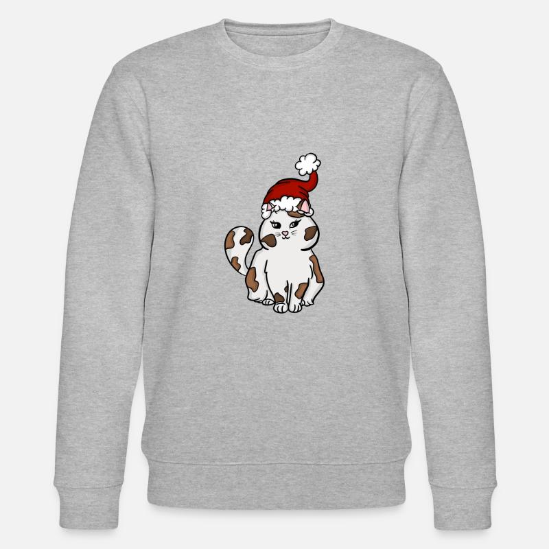 Chat de Noël - Sweat bio CHANGER Stanley/Stella Unisexe - gris chiné