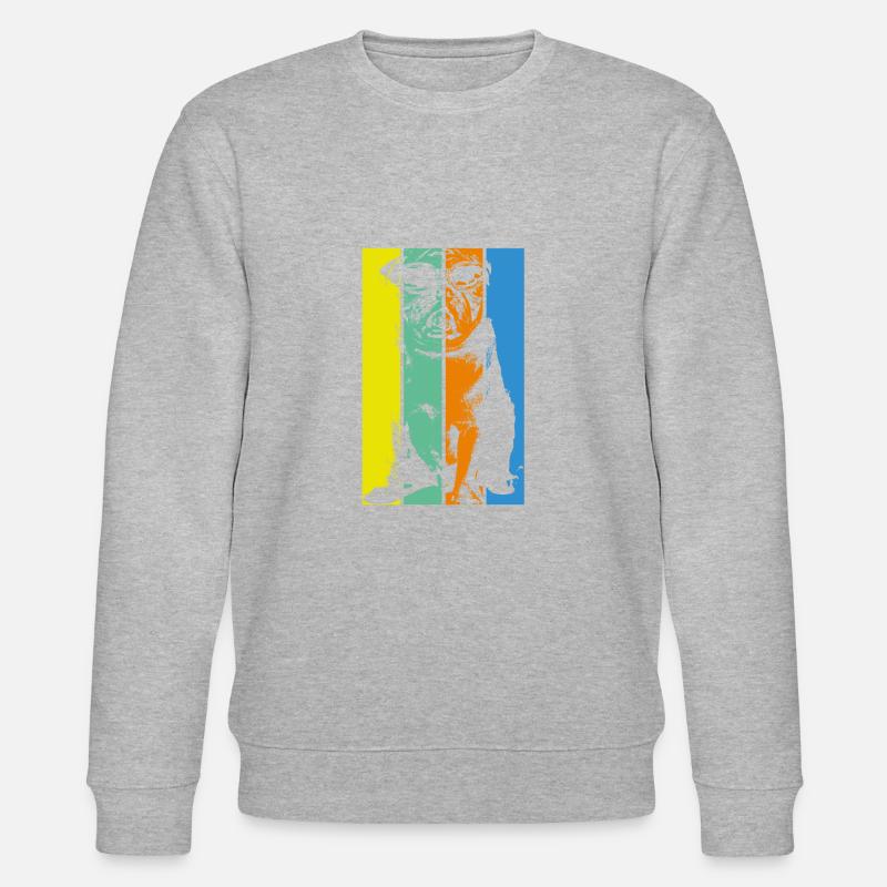 Cooler Maps mit Sonnenbrille - Stanley/Stella Unisex Bio-Sweatshirt CHANGER  - Grau meliert