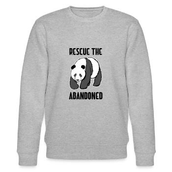 Sauvez le refuge pour animaux Panda abandonné - Sweat bio CHANGER Stanley/Stella Unisexe - gris chiné - Devant - Nik (191cm) & Marisol (170cm)