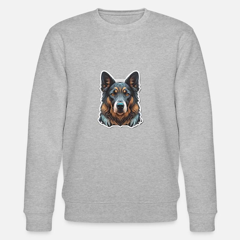 Schäferhund - Stanley/Stella Unisex Bio-Sweatshirt CHANGER  - Grau meliert