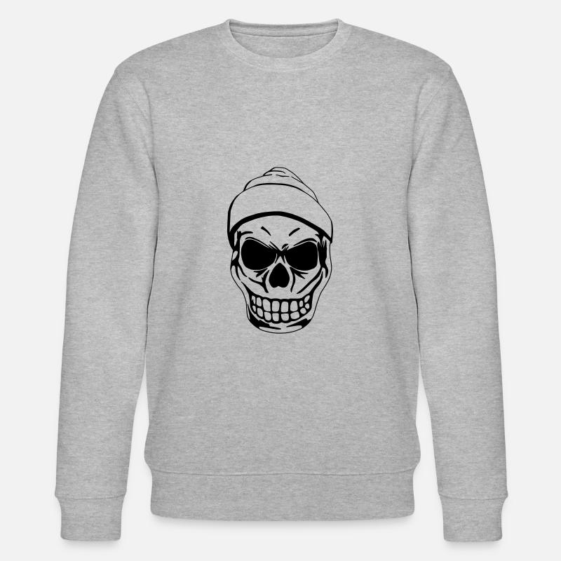 Totenkopf - Stanley/Stella Unisex Bio-Sweatshirt CHANGER  - Grau meliert