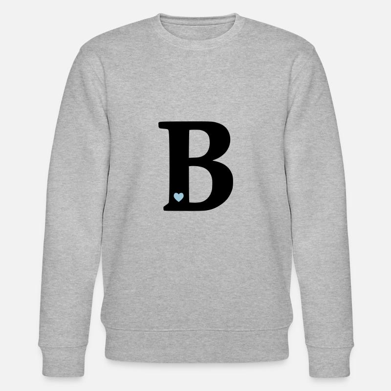 Buchstabe B Anfangsbuchstabe - Stanley/Stella Unisex Bio-Sweatshirt CHANGER  - Grau meliert
