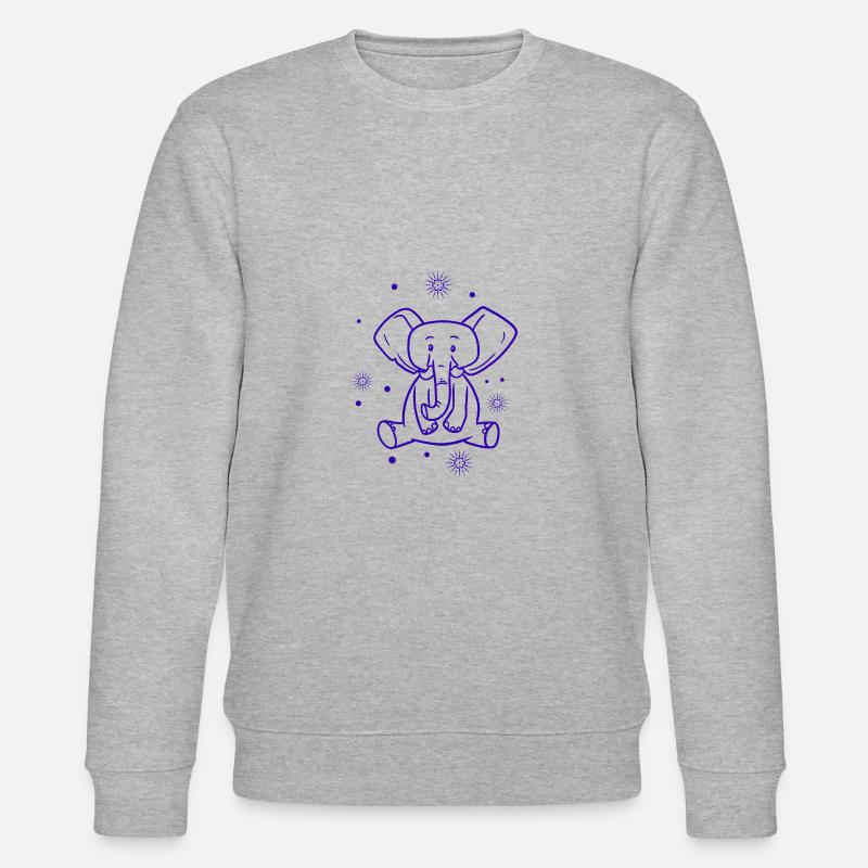 mignon bébé éléphant - Sweat bio CHANGER Stanley/Stella Unisexe - gris chiné