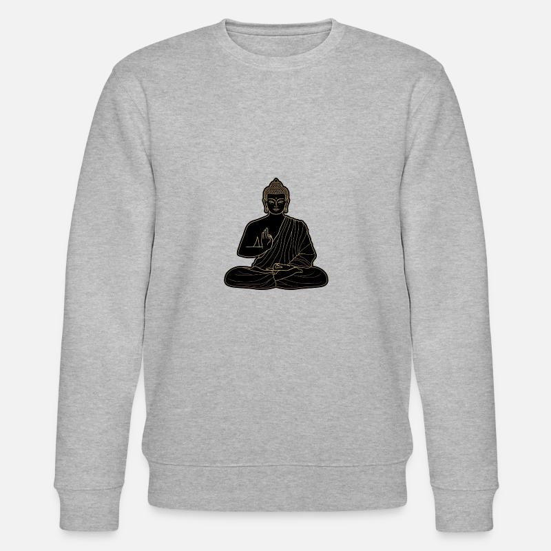 Buddha - Stanley/Stella Unisex Bio-Sweatshirt CHANGER  - Grau meliert