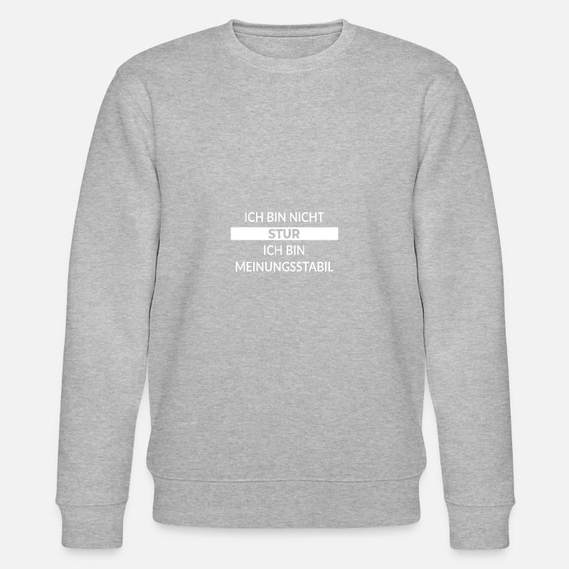 Spruch Meinungsstabil - Stanley/Stella Unisex Bio-Sweatshirt CHANGER  - Grau meliert