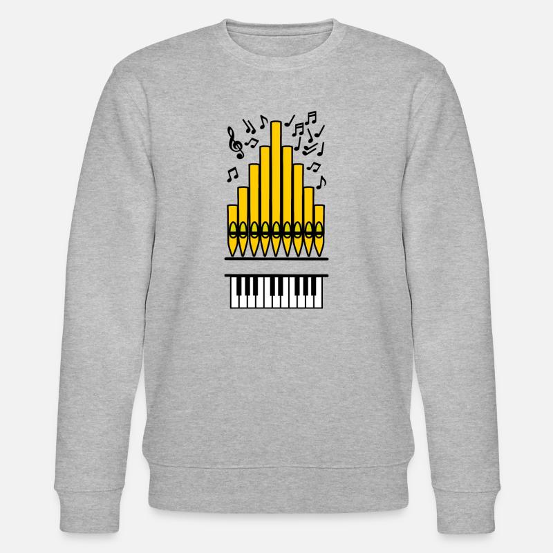 Logo Kirchenorgel Kupfer Orgelpfeifen - Stanley/Stella Unisex Bio-Sweatshirt CHANGER - Grau meliert