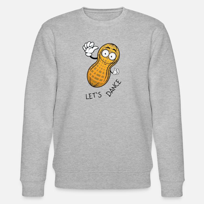 Erdnuss Let`s Dance Tanzen Peanut - Stanley/Stella Unisex Bio-Sweatshirt CHANGER  - Grau meliert