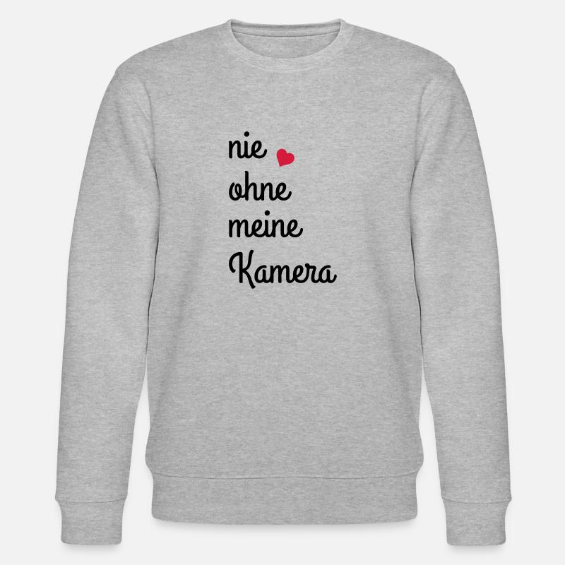 Never without my camera - Stanley/Stella CHANGER Unisex Organic Sweatshirt - heather grey