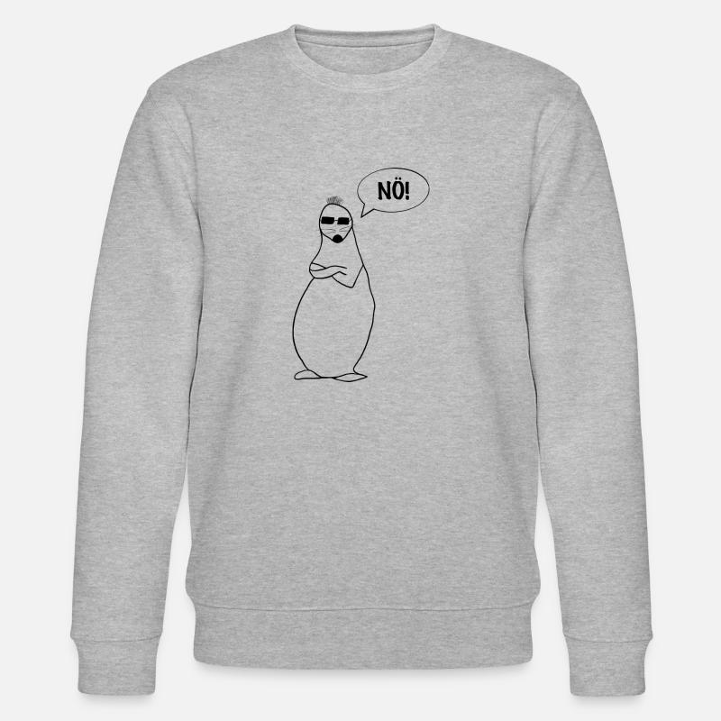 Nö ! Comic - Figur / lustige Geschenkidee - Stanley/Stella Unisex Bio-Sweatshirt CHANGER  - Grau meliert