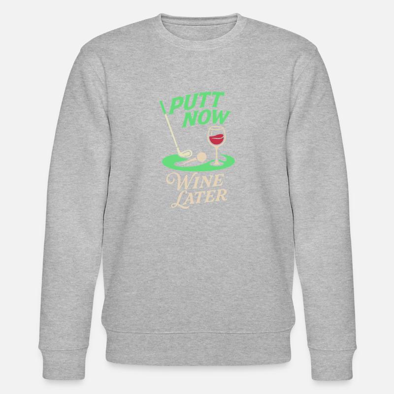 Putt jetzt Wein später - Stanley/Stella Unisex Bio-Sweatshirt CHANGER - Grau meliert