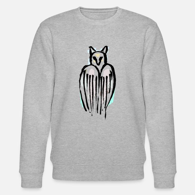 Eule - Stanley/Stella Unisex Bio-Sweatshirt CHANGER  - Grau meliert