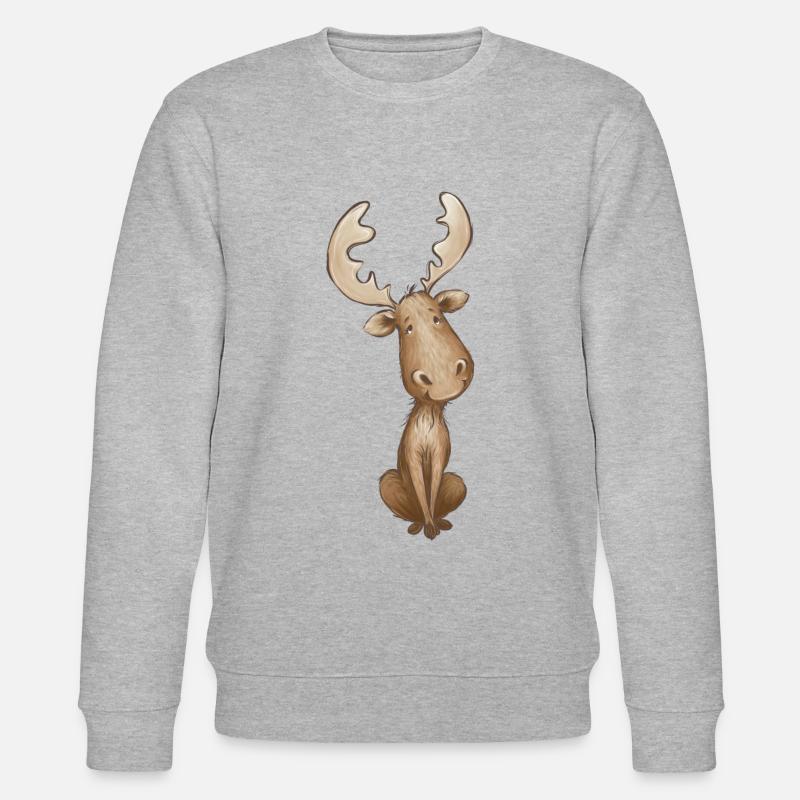 Elch - Stanley/Stella Unisex Bio-Sweatshirt CHANGER  - Grau meliert