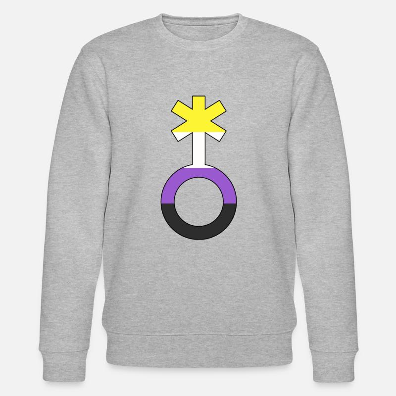 Non-binary symbol non-binary non-binary gender - Stanley/Stella CHANGER Unisex Organic Sweatshirt - heather grey