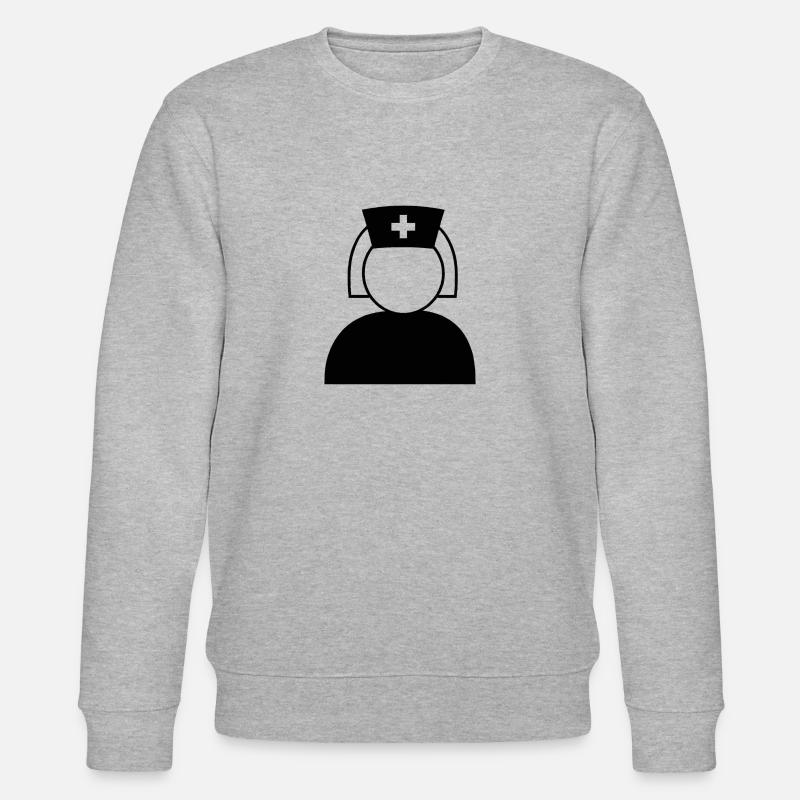 Krankenschwester Icon Geschenkidee Pflege - Stanley/Stella Unisex Bio-Sweatshirt CHANGER - Grau meliert