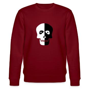 coole - Stanley/Stella Unisex Bio-Sweatshirt CHANGER  - Burgunderrot - Vorne - Nik (191cm) & Marisol (170cm)