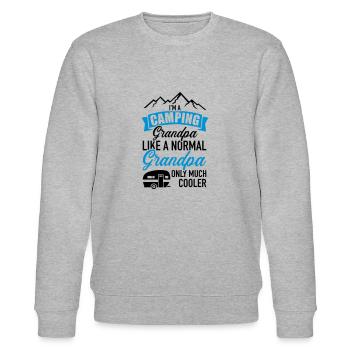 Wohnwagen - Stanley/Stella Unisex Bio-Sweatshirt CHANGER  - Grau meliert - Vorne - Nik (191cm) & Marisol (170cm)