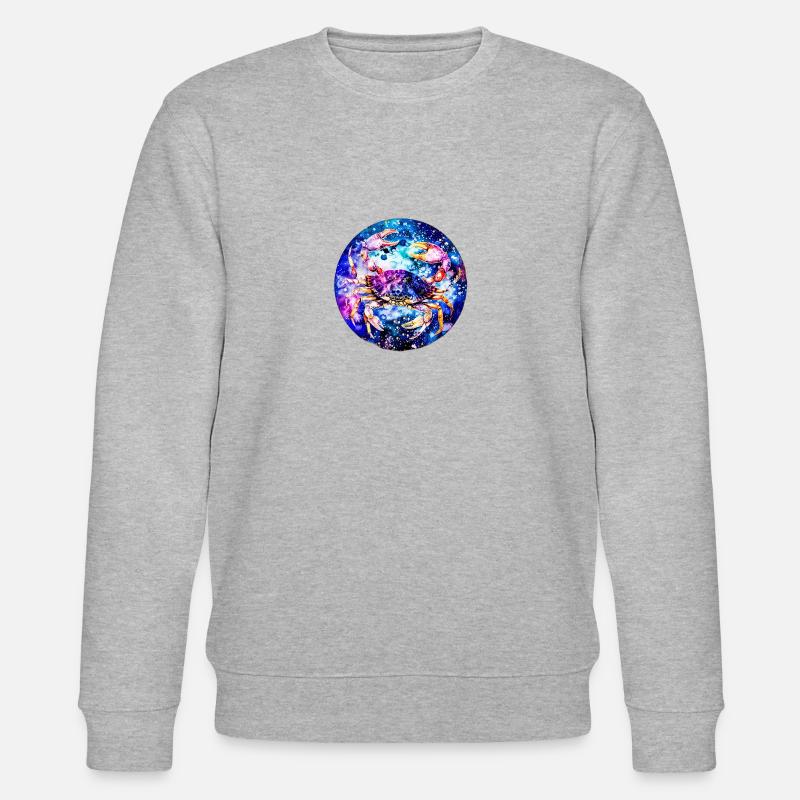 Sternzeichen Krebs - Stanley/Stella Unisex Bio-Sweatshirt CHANGER  - Grau meliert