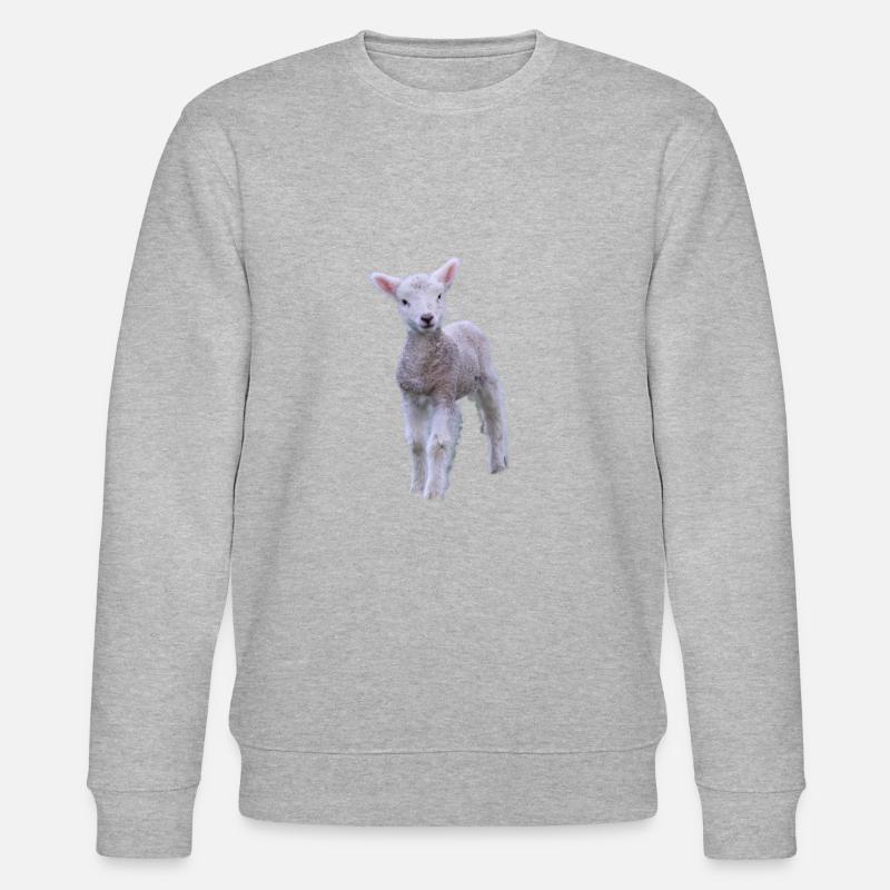 cute lamb - süßes Lamm - Stanley/Stella Unisex Bio-Sweatshirt CHANGER  - Grau meliert