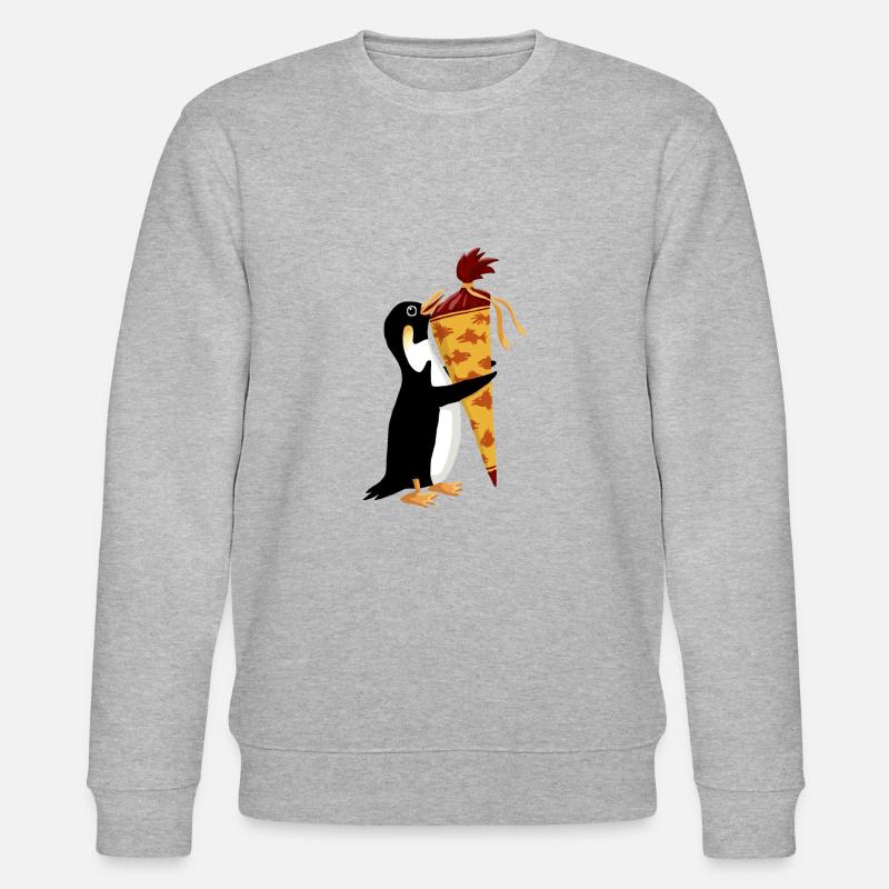 pinguin schultüte - Stanley/Stella Unisex Bio-Sweatshirt CHANGER - Grau meliert