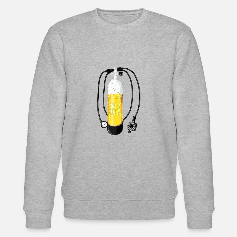 Beertrox Taucherflasche - Stanley/Stella Unisex Bio-Sweatshirt CHANGER  - Grau meliert