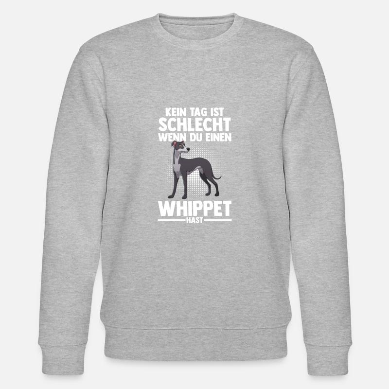 Hund Whippet - Stanley/Stella Unisex Bio-Sweatshirt CHANGER  - Grau meliert