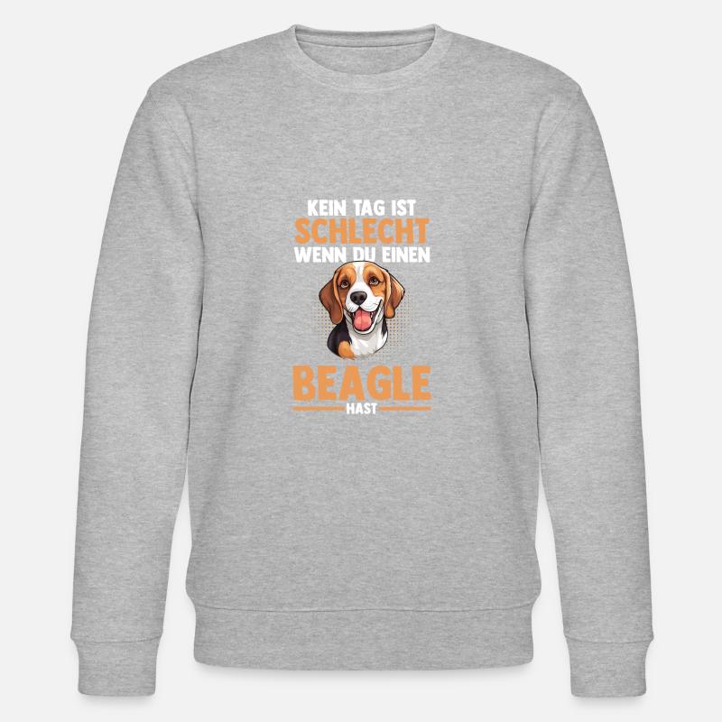 Hund Beagle - Stanley/Stella Unisex Bio-Sweatshirt CHANGER - Grau meliert