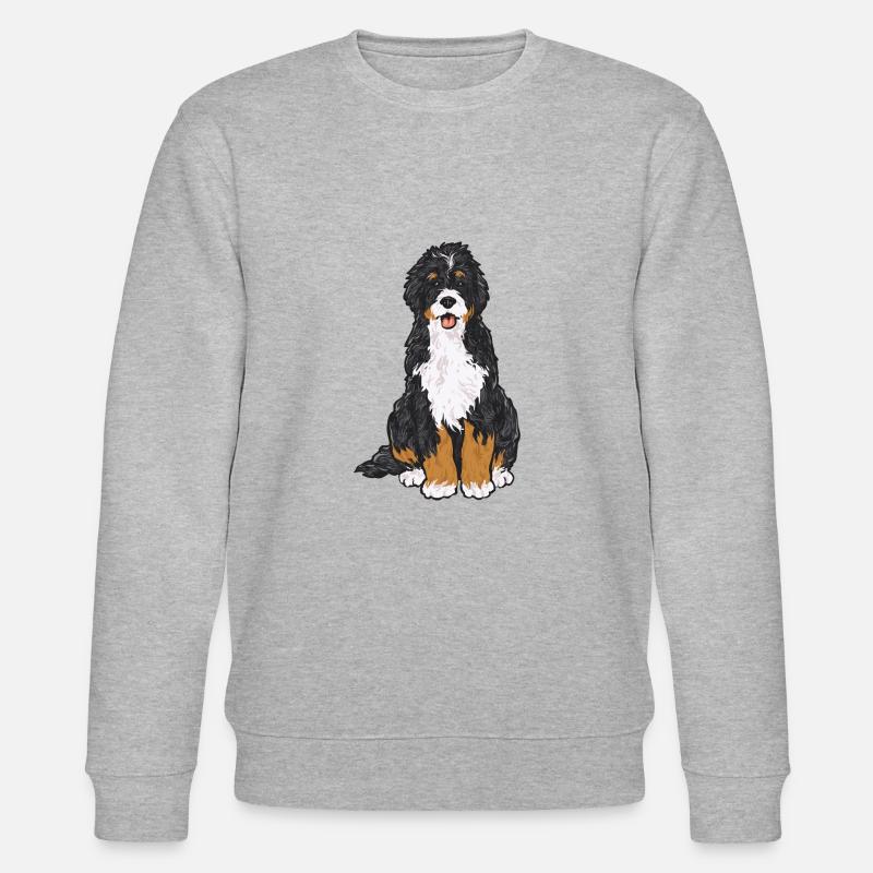 Bernedoodle Hund - Stanley/Stella Unisex Bio-Sweatshirt CHANGER  - Grau meliert