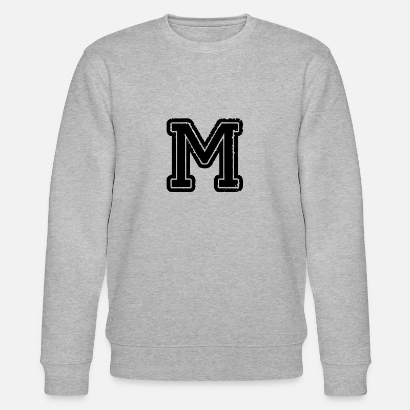 buchstabe M - Stanley/Stella Unisex Bio-Sweatshirt CHANGER  - Grau meliert