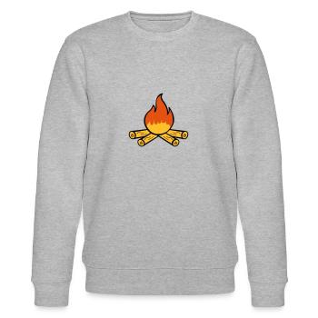 feu de camp - Sweat bio CHANGER Stanley/Stella Unisexe - gris chiné - Devant - Nik (191cm) & Marisol (170cm)