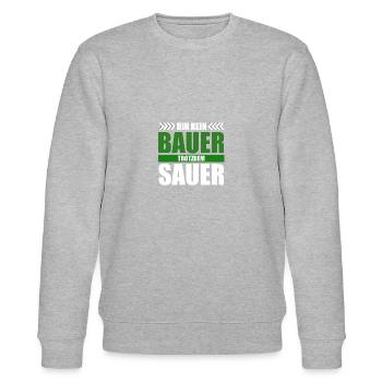 Bin Kein Bauer Trotzdem Sauer demo - Stanley/Stella Unisex Bio-Sweatshirt CHANGER  - Grau meliert - Vorne - Nik (191cm) & Marisol (170cm)