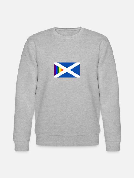 Rainbow Pride Saltire - Stanley/Stella CHANGER Unisex Organic Sweatshirt - heather grey
